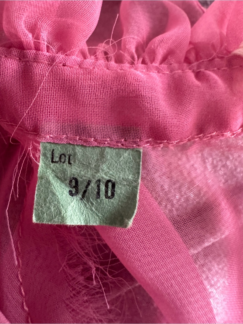 Vintage 1970s pink chiffon maxi dress with ruffled cape-let Size 9/10 - Picture 4 of 4